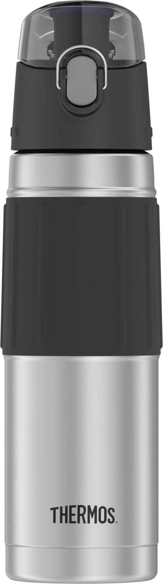 Thermos Stainless Steel Water Bottle, 530-mL, Black, with Push Button Lid Q8