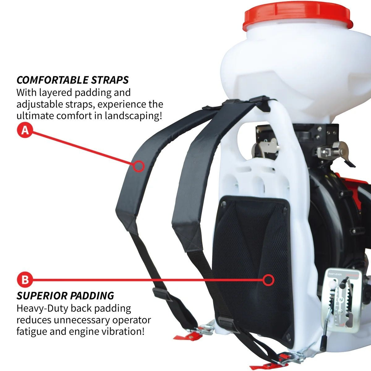 Tomahawk 4-Gallon Backpack Motorized Fertilizer/Ice Melter Spreader