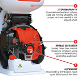 Tomahawk 4-Gallon Backpack Motorized Fertilizer/Ice Melter Spreader