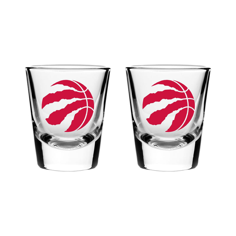 Toronto Raptors Heavy Base Shot Glass Set For NBA Basketball Fans/Collectors, 2-oz, 2-pk A4