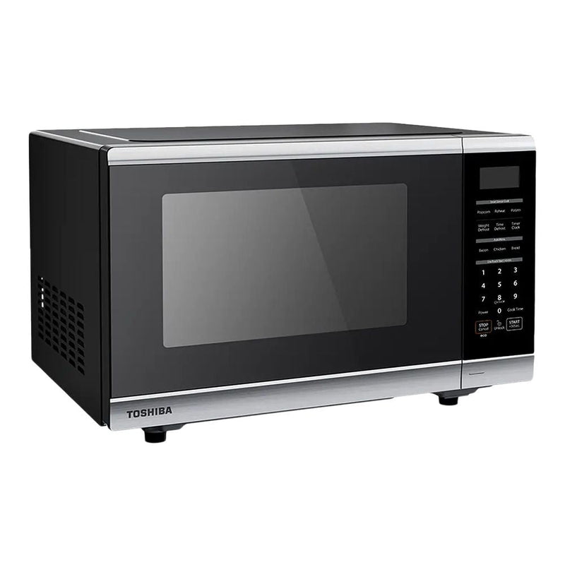 Toshiba Countertop Microwave, 1100 W, Stainless Steel Smart Sensor, 1.3-cu-ft C4