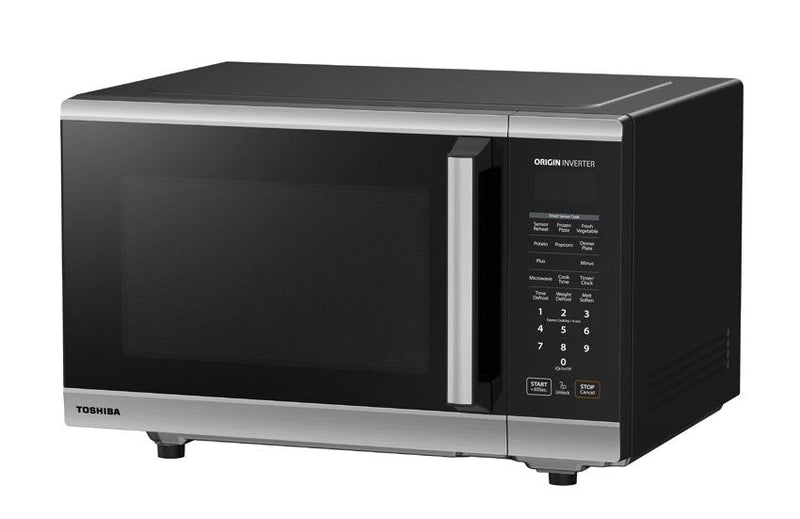 Toshiba Stainless Steel Countertop Microwave Inverter Flatbed, 1.2-cu.-ft. L4
