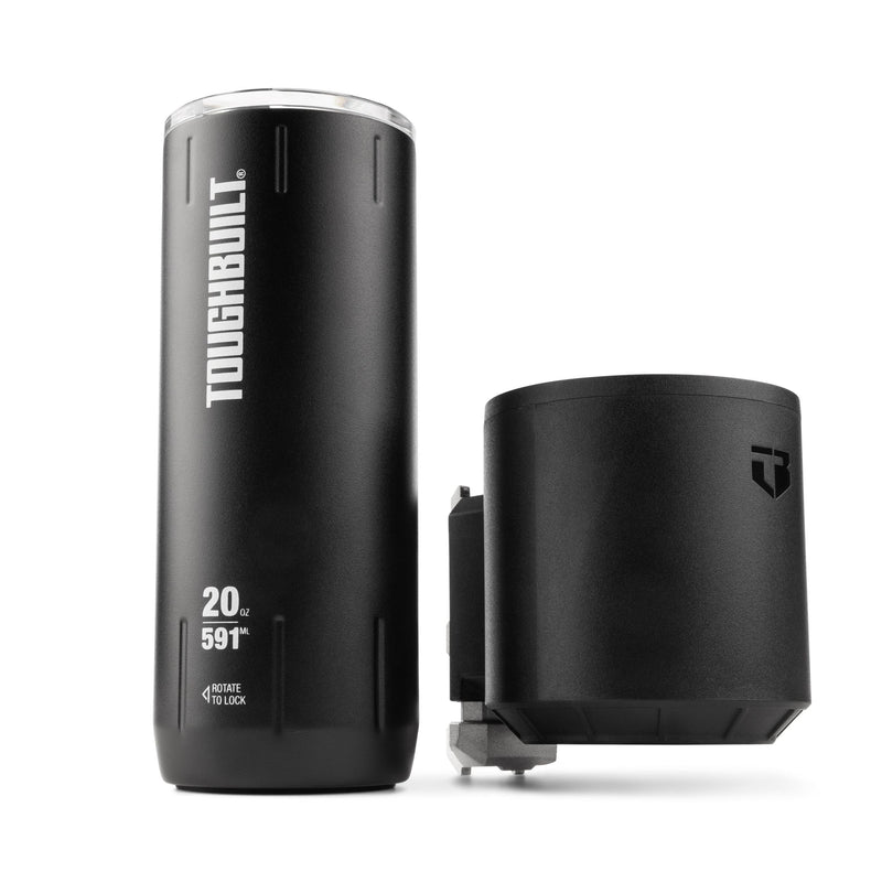ToughBuilt StackTech Stainless Steel Tumbler & Holder, 20-oz R1
