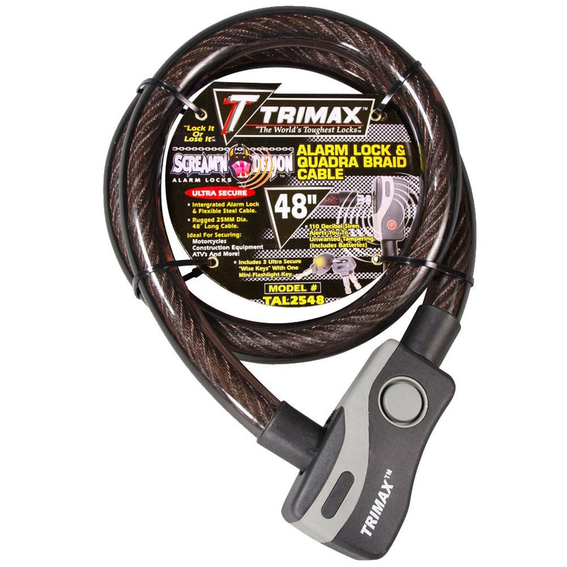 Trimax 48-in Alarmed Lock Chain with Quadra Braid Cable R9