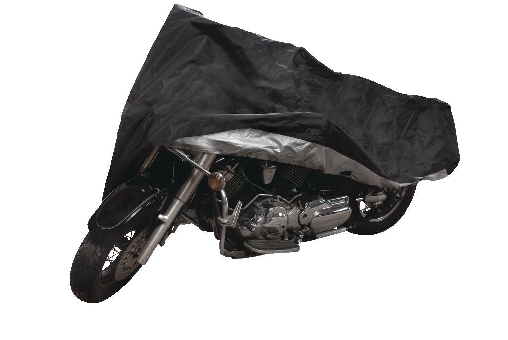 Tripel Premium Polyester Motorcycle Cover, Black, X-Large