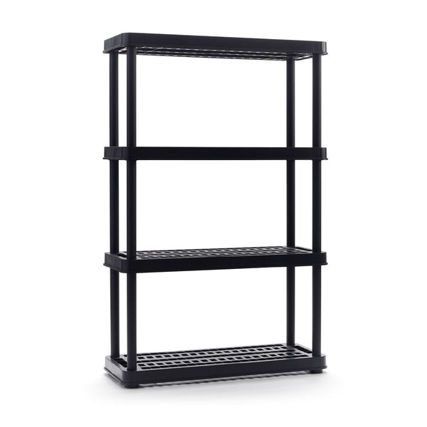 TuffStore 4-Shelf Resin Storage/Shelving Unit, 36 x 14 x 54.5-in, Black B9