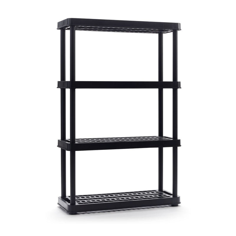 TuffStore 4-Shelf Resin Storage/Shelving Unit, 36 x 14 x 54.5-in, Black B9