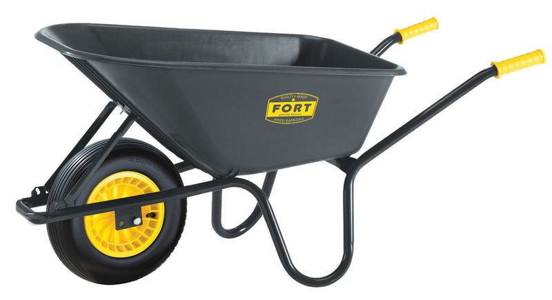 TUFX Poly Tray 1-Wheel Garden/Yard Wheelbarrow, 6-cu-ft D8