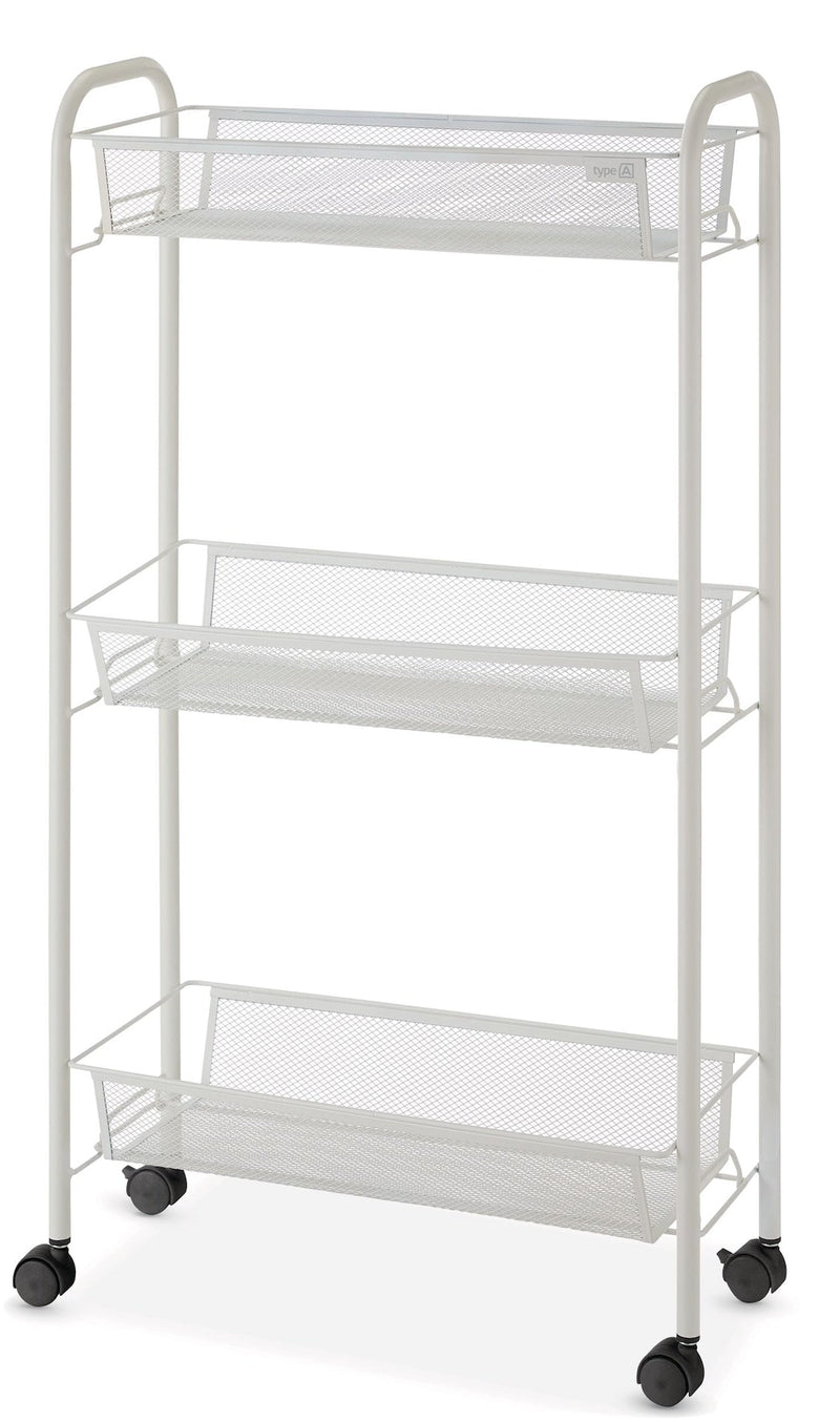 type A 3-Tier Mesh Wire Slim Storage Cart X5