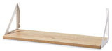 type A Align Floating Dual Bracket Shelf Kit, Oak, 8 x 24-in