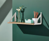 type A Align Floating Dual Bracket Shelf Kit, Oak, 8 x 24-in