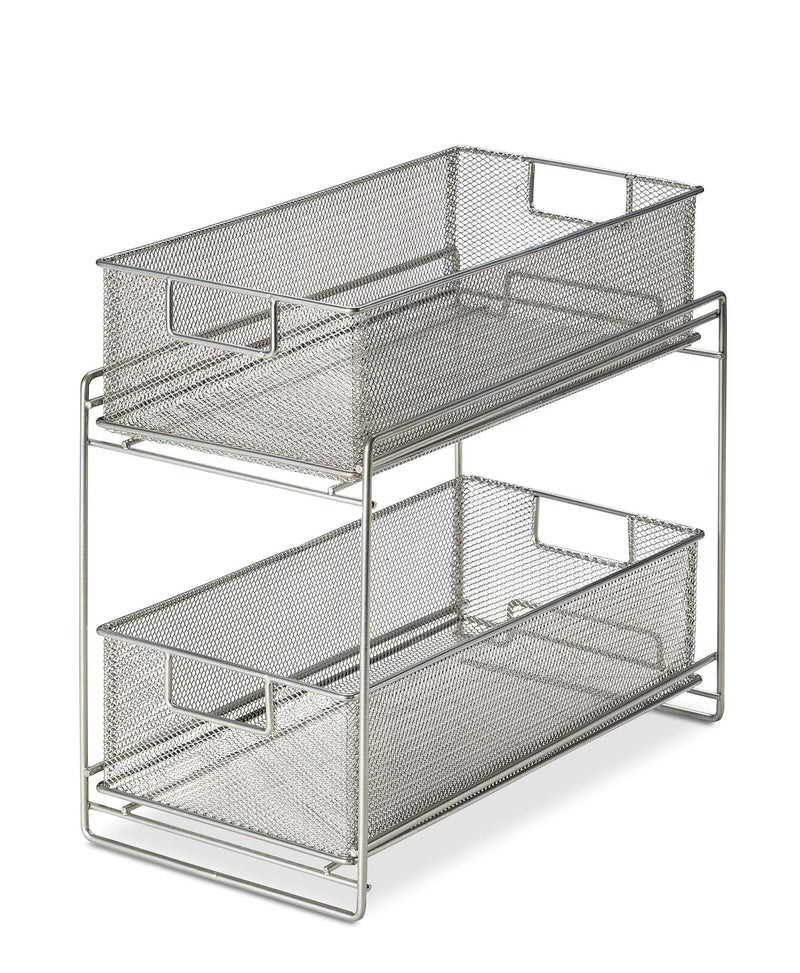 Type A Alpha Under-Sink Metal Storage Organizer Rack/Stand with Pull-Out Basket Drawers Y4