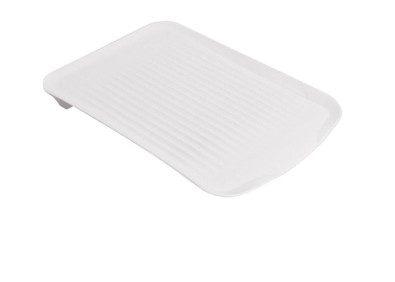 Type A Anti-Microbial Plastic Drainboard Tray For Kitchen Dish Drying Rack, White G9