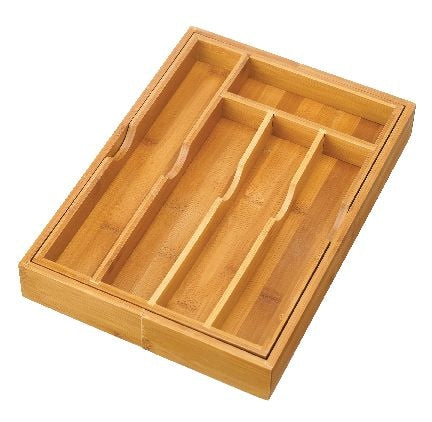 type A Bamboo Expandable Kitchen Utensil Drawer/Cutlery Organizer Tray W3