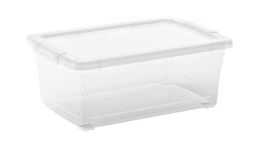 type A Clarity Transparent Storage Box with Lid, 15-L
