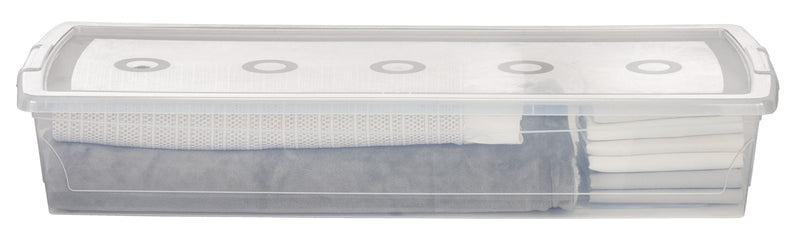 type A Clarity Transparent Under the Bed Storage Box with Lid, 50-L O4