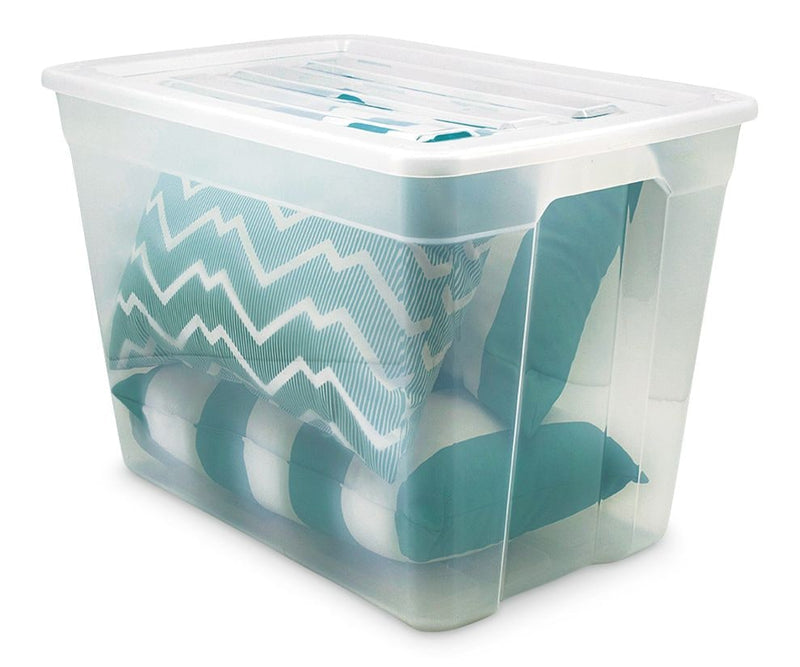type A Clear Storage Tote, 72-L J4