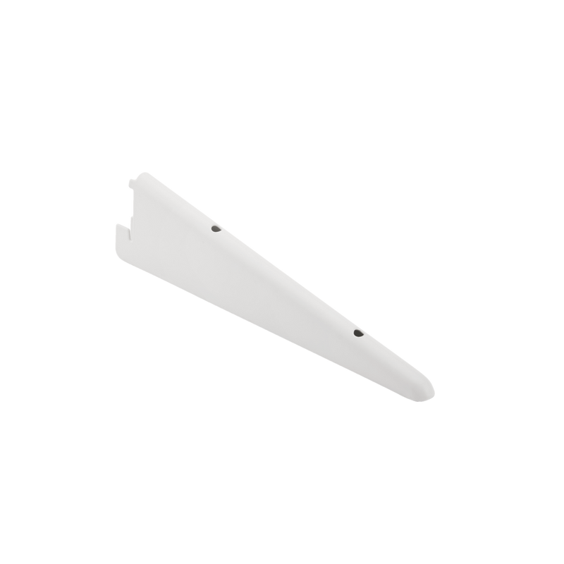 type A Double Track S-32 Shelf Bracket for Indoor Use, White, 7-in T8