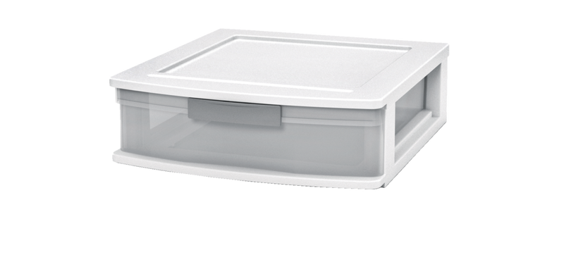 type A Element Clear White Frame Single Storage Drawer, 5-in L3