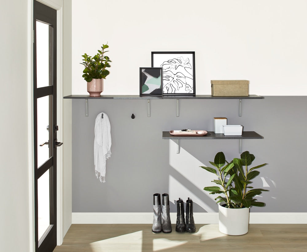 type A Floating Wall Shelf Board, Black Slate, 16 x 35-in