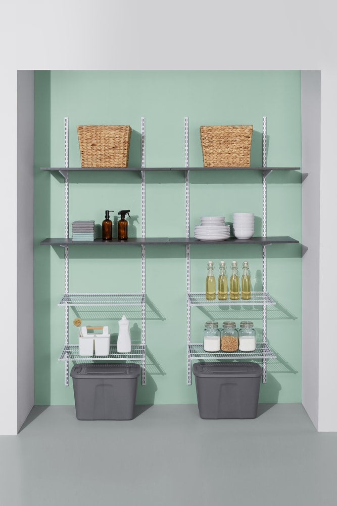 type A Floating Wall Shelf Board, Black Slate, 16 x 35-in