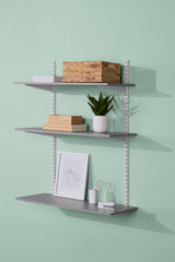 type A Floating Wall Shelf Board, Grey Concrete, 16 x 35-in