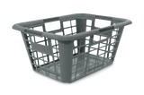 type A Laundry Basket, 23.25 x 17 x 11-in, Grey