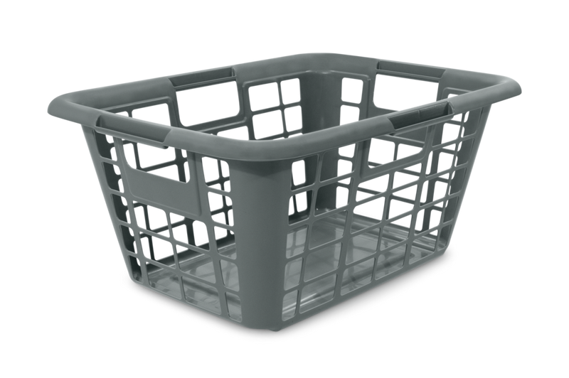 type A Laundry Basket, 23.25 x 17 x 11-in, Grey C6