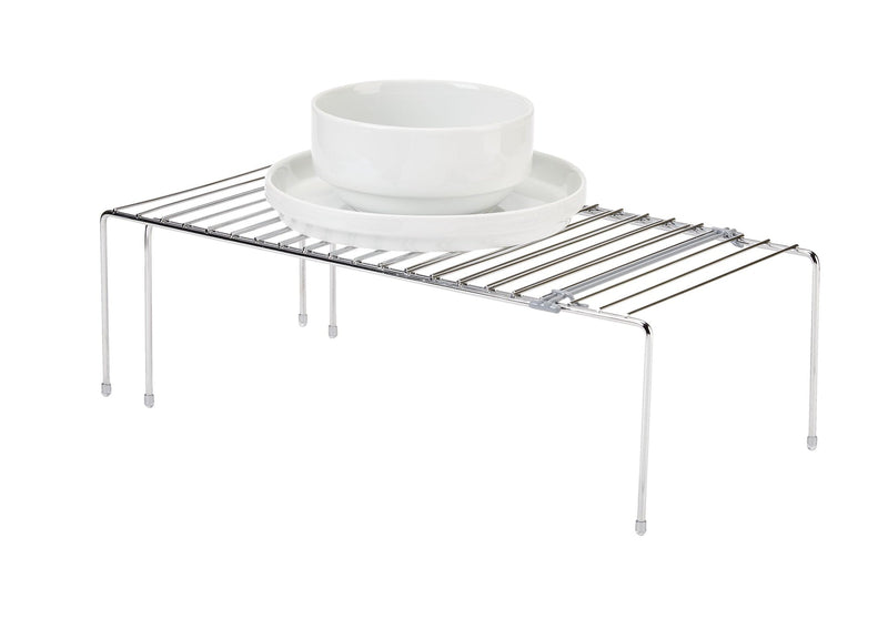 Type A Stay Expandable Storage & Organizer Shelf Rack For Kitchen Cupboard/Cabinet, Chrome X0