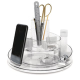 Umbra Cascada Acrylic Spinning Turntable Cosmetic Vanity Organizer, Clear