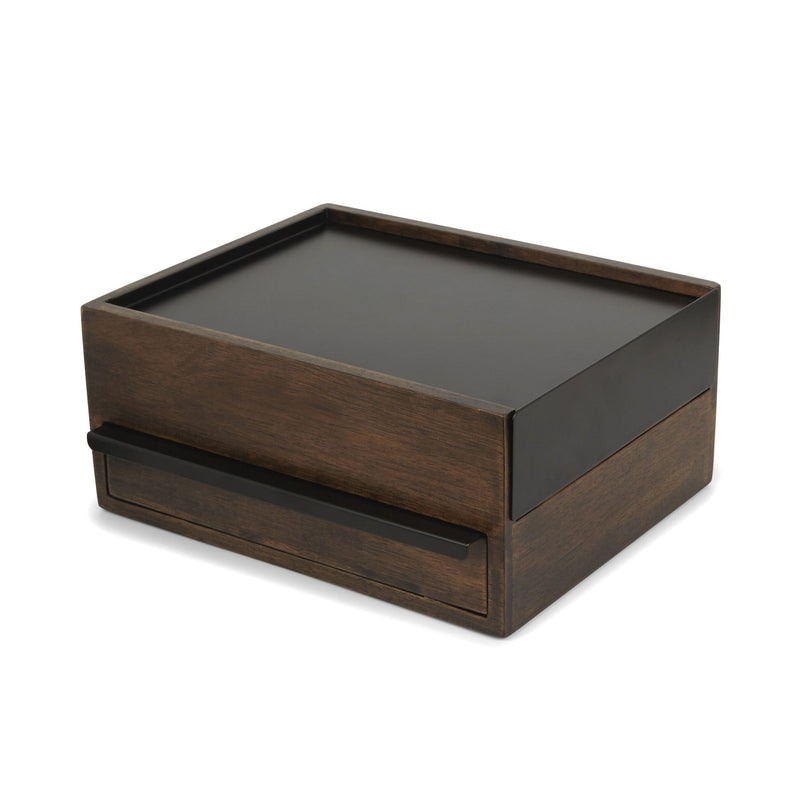 Umbra Stowit Jewelry Box, Black/Walnut S6