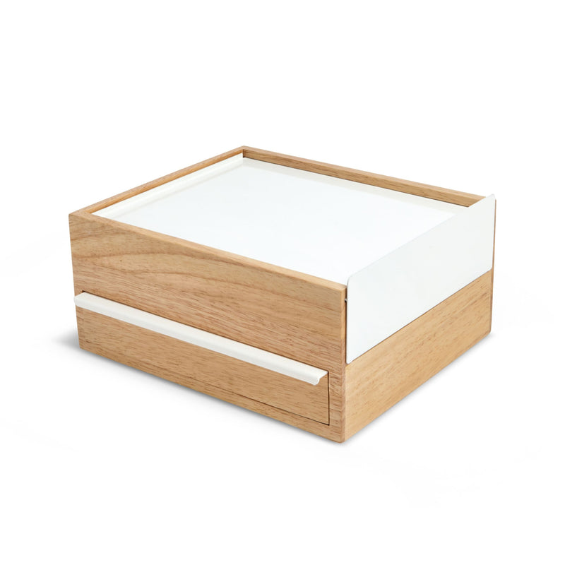 Umbra Stowit Jewelry Box, White/Natural E1