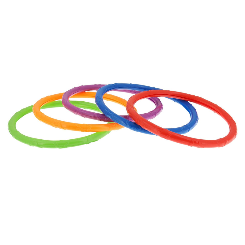 Underwater Dive Rings Pool Kids' Collection Game, Multi-Coloured, 5-pk, Ages 5+, for Beach/Pool Fun Activities L7