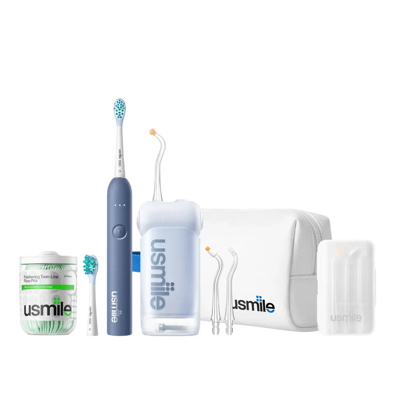 usmile C10 Water Flosser x P10 S Electric Toothbrush Travel Pack B7