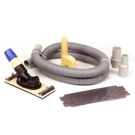Vac-Pole Dust-Free Sander Kit with 6-in Hose, Shop-Vac/Vacuum Adaptors & Medium Grit Sandpaper O9