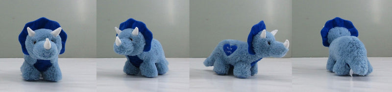 Valentine's Day Blue Plush Dinosaur Stuffed Toy Gift, 14.5-in H1