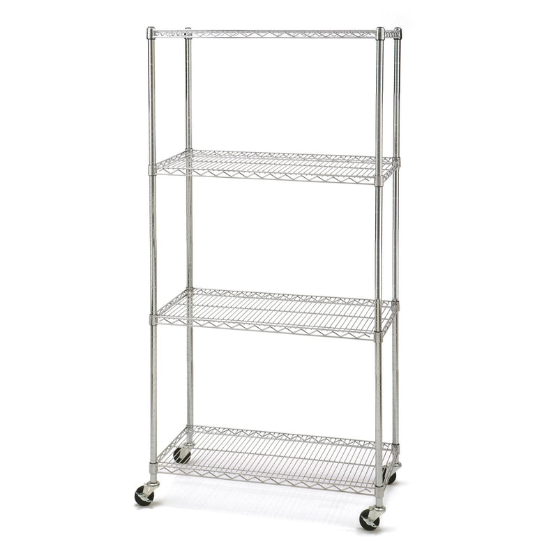 Vancouver Classic 4-Tier NSF Shelving, 36-in x 18-in x 72-in, Chrome W7