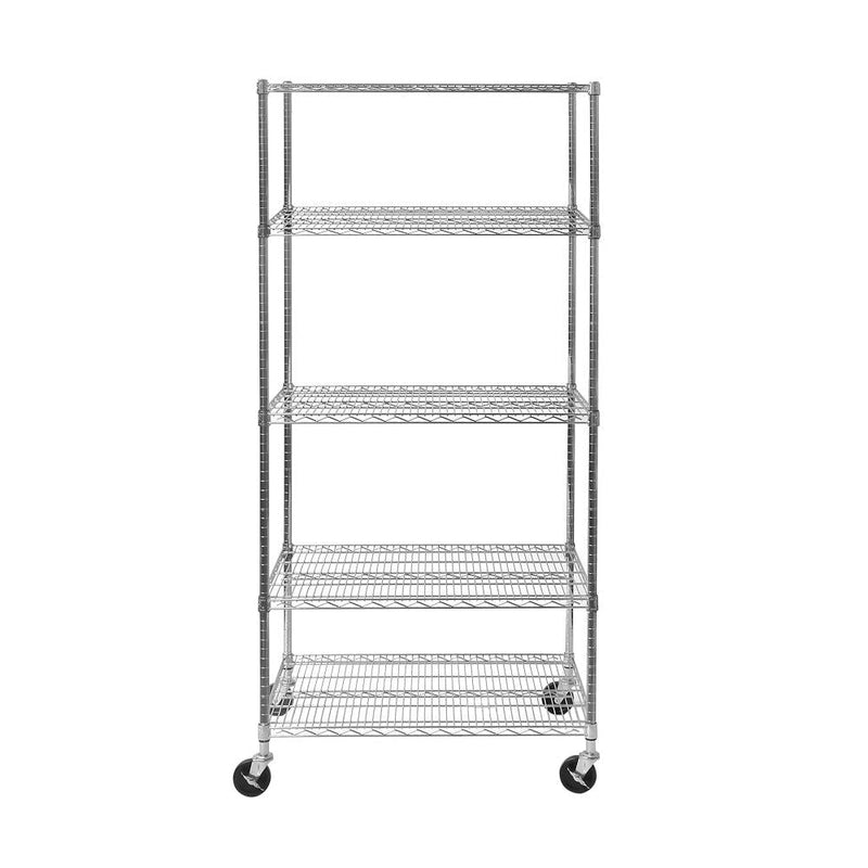 Vancouver Classics 5-Tier Shelving, 36-in x 24-in x 72-in, Chrome N1