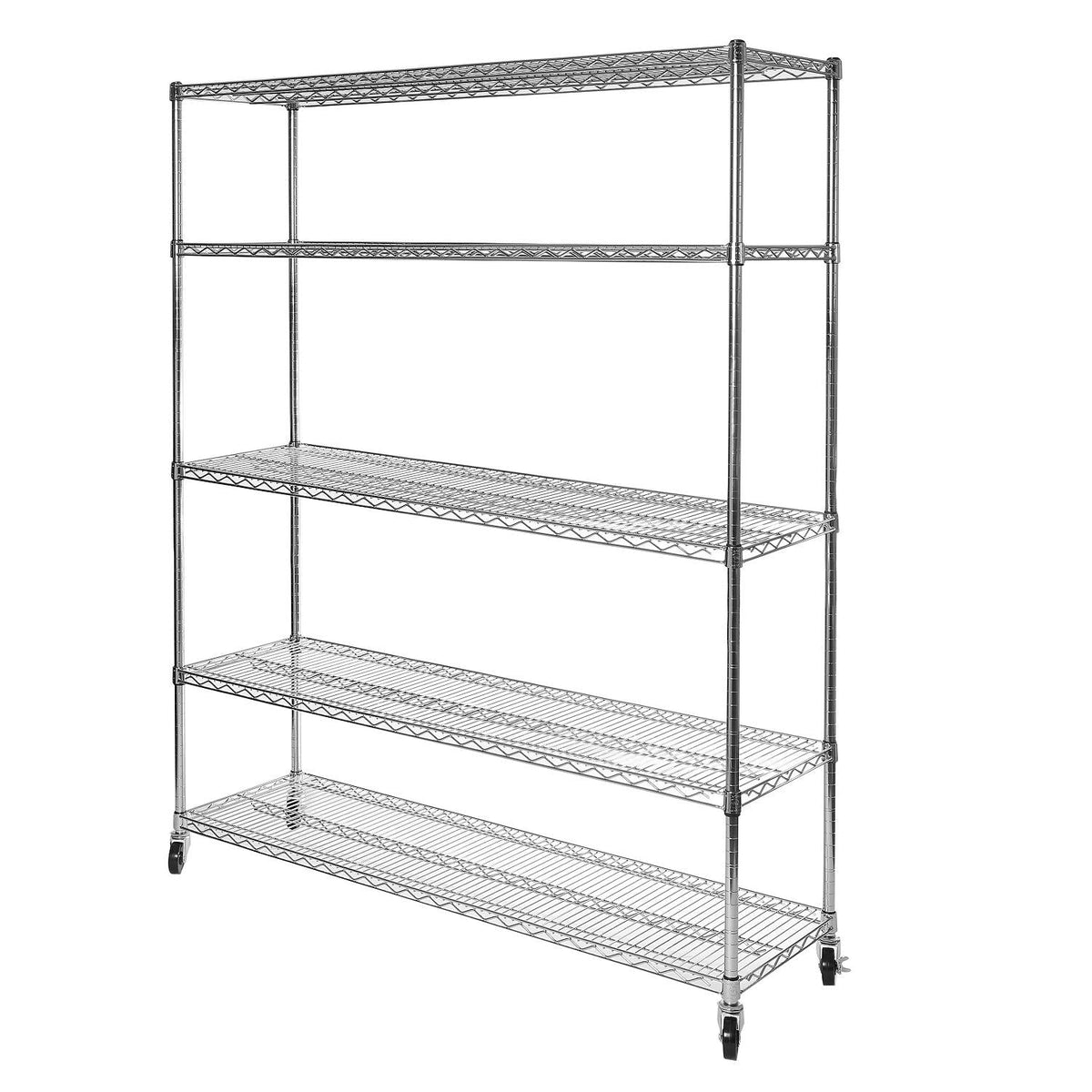 Vancouver Classics 5-Tier Steel Shelving Rack, 60-in x 24-in x 72-in