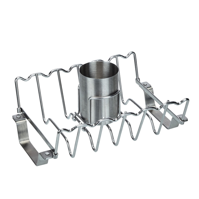 Vermont Castings Stainless Steel Chicken Roaster & Rib Rack for Grilling/Roasting, 11-in D2