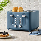Vida 4-Slice Toaster with Extra-Wide Slots, Bluefin