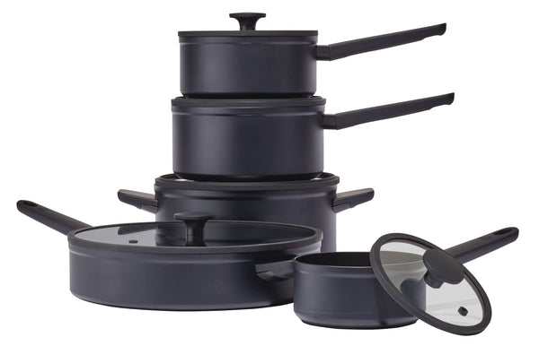 Vida by PADERNO 10-Piece Non-Stick Cookware Set, Black, Vida by PADERNO Non-Stick Cookset, Blue, 8-pc, Vida by PADERNO Aluminum Non-Stick Frypan,... O3