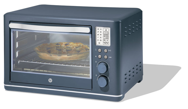 Vida by PADERNO Digital Multi-Functional Air Fryer Toaster Oven with 11 Pre-Set Functions, Bluefin, 6-Slices E6