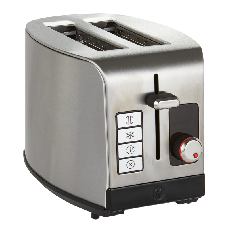 Vida by PADERNO Digital Stainless Steel Toaster, 2-Slice E7
