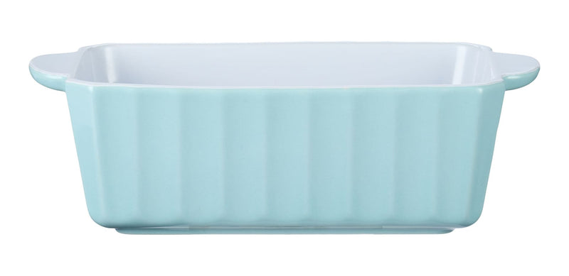 Vida by PADERNO White/Blue Ceramic Loaf Baking Dish, 1-lb G1