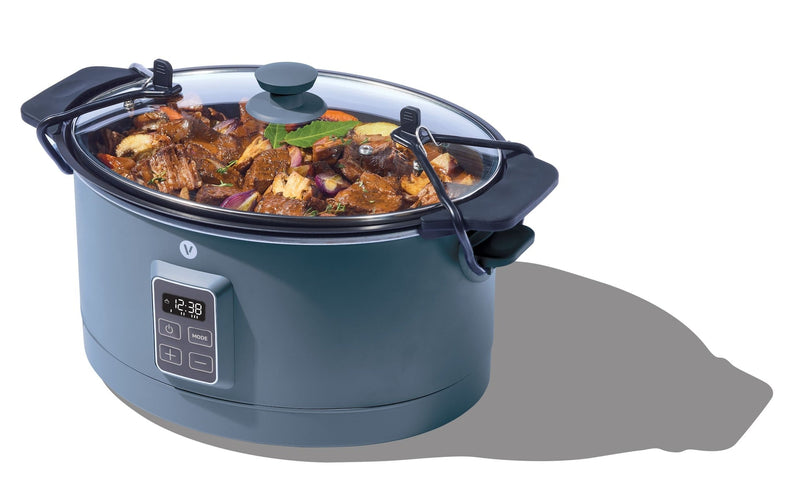 Vida Slow Cooker with Digital Control Panel, Bluefin, 6-qt G1