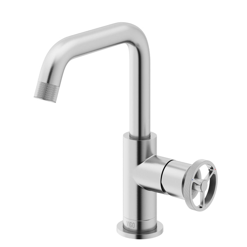 VIGO Cass 9-in Single-Hole Bathroom Faucet, Various Finishes J1