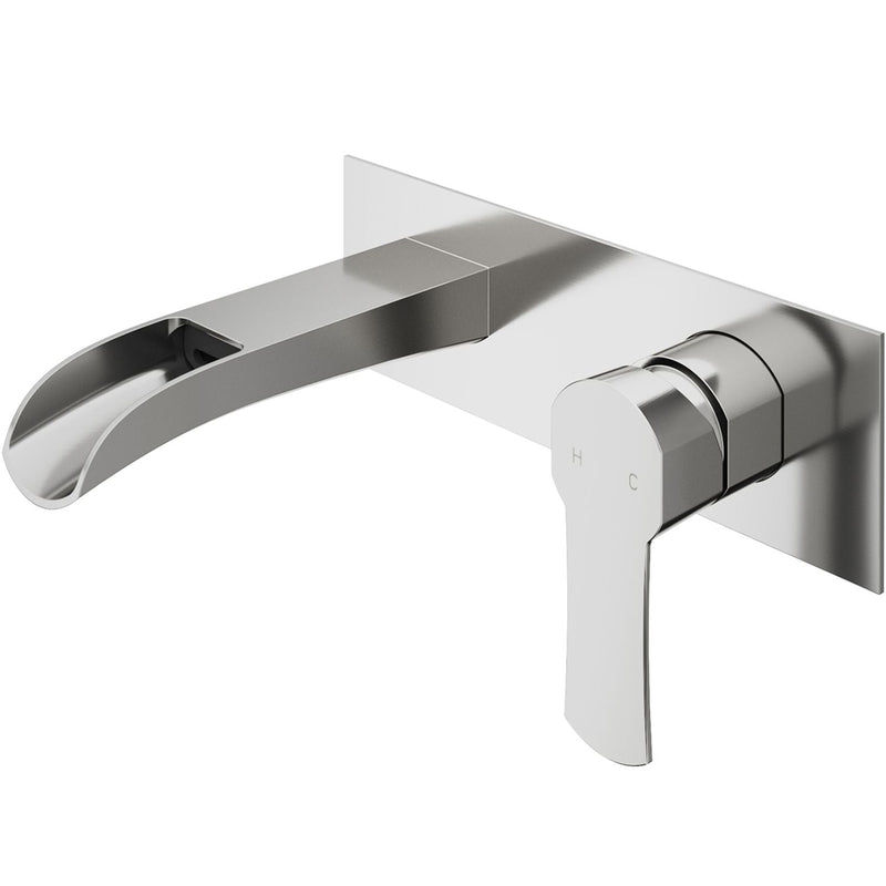 VIGO Cornelius Wall Mount Single Handle Bathroom Sink Faucet, WaterSense Certified, Brushed Nickel Q9