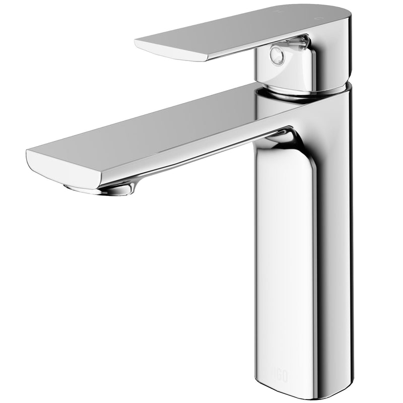 VIGO Davidson Single Handle Single Hole Bathroom Sink Faucet, WaterSense Certified, Chrome T5