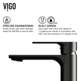 VIGO Davidson Single Handle Single Hole Bathroom Sink Faucet, WaterSense Certified, Matte Black